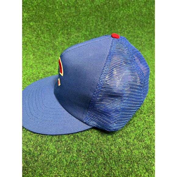 Vintage MLB Chicago Cubs Mesh Trucker Adjustable Snapback hat cap 90s Y2K - Picture 2 of 6